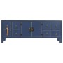 Meubles de télévision DKD Home Decor Bleu Doré Sapin Bois MDF 130 x 24 x 51 cm