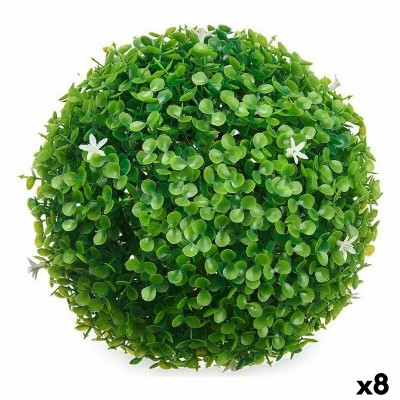 Decorative Plant Sheets Flowers Ball Plastic 22 x 22 x 22 cm (8 Units)