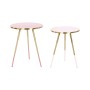 Jeu de 2 tables Home ESPRIT Rose Doré 41 x 41 x 51 cm