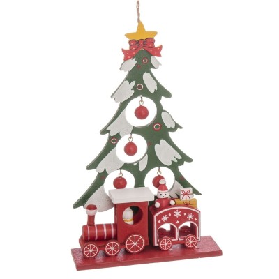 Décorations de Noël Multicouleur Bois MDF Sapin de Noël 20 x 12 x 4 cm