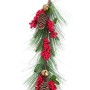 Guirlande de Noël Rouge Vert Plastique Ananas 140 cm