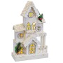 Décorations de Noël Blanc Bois Maison 24 x 11 x 39 cm