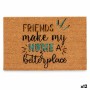 Doormat Friends Blue Natural 60 x 1 x 40 cm (12 Units)