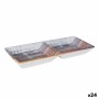 Snack tray La Mediterránea Boreal 2 Compartments 25 x 11 x 3 cm (24 Units)