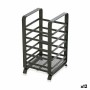 Pot pour ustensiles de cuisine Confortime Noir Métal 10,5 x 9,5 x 18 cm (12 Unités)