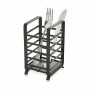 Pot pour ustensiles de cuisine Confortime Noir Métal 10,5 x 9,5 x 18 cm (12 Unités)