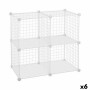 Étagère Confortime Blanc Grille 4 compartiments 35 x 35 cm (6 Unités)