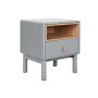 Nightstand Home ESPRIT Blue Grey Natural MDF Wood 48 x 40 x 55 cm