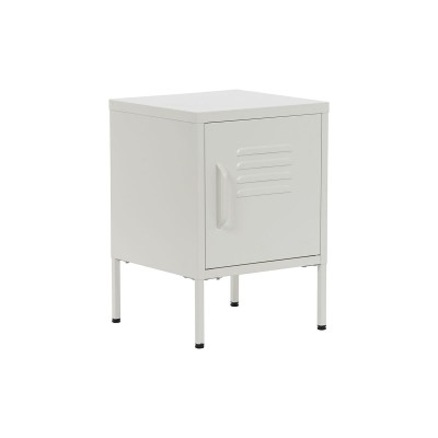 Nightstand Home ESPRIT White Metal 35 x 35 x 51 cm