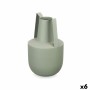 Vase With handles Green Steel 14 x 24 x 14 cm (6 Units)