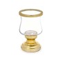 Candleholder Wineglass Golden Steel 12 x 19,5 x 12 cm (6 Units)