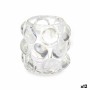 Candleholder Microbeads Transparent Crystal 8,4 x 9 x 8,4 cm (12 Units)