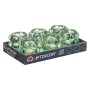 Candleholder Microbeads Green Crystal 8,4 x 9 x 8,4 cm (12 Units)