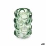 Bougeoir Microsphères Vert Verre 8,4 x 12,5 x 8,4 cm (12 Unités)