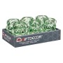 Candleholder Microbeads Green Crystal 8,4 x 12,5 x 8,4 cm (12 Units)