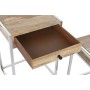 Jeu de 2 tables Home ESPRIT Marron Argenté Naturel Acier Bois de manguier 45,5 x 41 x 66,5 cm