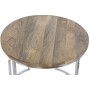 Set of 3 tables Home ESPRIT Brown Silver Natural Steel Mango wood 49,5 x 49,5 x 62 cm