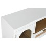 TV furniture Home ESPRIT White Crystal Paolownia wood 120 x 40 x 50 cm