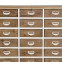 Chest of drawers White Beige Iron Fir wood 94 x 35 x 108 cm