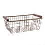 Multi-purpose basket Bidasoa Tiara Steel Copper 32 x 26 x 8 cm (6 Units)