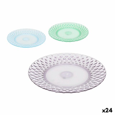 Assiette plate La Mediterránea Plastique 25 x 25 x 2,5 cm (24 Unités)