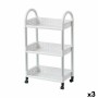 Vegetable trolley Confortime Aluminium Plastic 45 x 25 x 77 cm (3 Units)