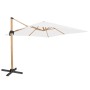 Parasol Tiber Graphite Aluminium bois de teck 300 x 400 x 250 cm