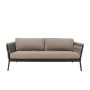 Garden sofa Rebecca Black Light brown Aluminium 206 x 83 x 74 cm