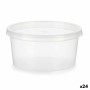 Panier-repas rond avec couvercle Transparent polypropylène 500 ml 12,5 x 6,2 x 12,5 cm (24 Unités)