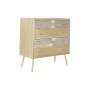 Chest of drawers DKD Home Decor Golden Natural Metal Fir MDF Wood Modern 80 x 40 x 87,5 cm