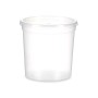 Round Lunch Box with Lid Transparent polypropylene 1 L 12,5 x 12,5 x 12,5 cm (12 Units)