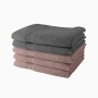 Towel set TODAY Grey Light Pink 5 Pieces 70 x 130 cm