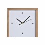 Horloge Murale DKD Home Decor Blanc Marron Bois Aluminium Maisons Urbaine 20 x 4 x 30 cm