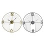 Horloge Murale DKD Home Decor Noir Doré Métal Moderne 45 x 3 x 45 cm (2 Unités)