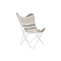 Chaise de jardin DKD Home Decor Blanc Gris 74 x 65 x 90 cm