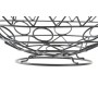 Fruit Bowl DKD Home Decor Black Metal Aluminium Geometric 28 x 28 x 10 cm