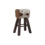 Stool DKD Home Decor White Brown Black Leather Wood 50 x 35 x 75 cm