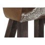 Stool DKD Home Decor White Brown Black Leather Wood 50 x 35 x 75 cm