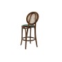 Stool DKD Home Decor Green Dark brown Rattan Elm wood 43 x 43 x 108 cm