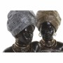 Decorative Figure DKD Home Decor Golden Silver Colonial African Woman 24 x 18 x 36 cm (2 Units) (2 Pieces)