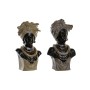 Figurine Décorative DKD Home Decor Noir Beige Colonial Africaine 22 x 15 x 37 cm (2 Unités)