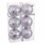 Boules de Noël Argent Plastique Cerf 8 x 8 x 8 cm (6 Unités)