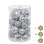 Christmas Baubles Silver Plastic Glitter 12,5 x 12,5 x 27 cm (27 Units)