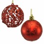 Boules de Noël Rouge Plastique 6 x 6 x 6 cm (12 Unités)