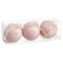 Christmas Baubles Pink Polyfoam Fabric 10 x 10 x 10 cm (3 Units)