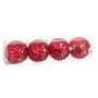 Boules de Noël Rouge Plastique Polyfoam 8 x 8 x 8 cm (4 Unités)