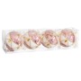 Boules de Noël Blanc Rose Polyfoam Tissu 8 x 8 x 8 cm (4 Unités)