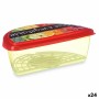 Lunch box Fruits and vegetables Multicolour Plastic 23 x 8 x 13 cm (24 Units)