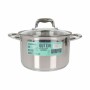 Pot with Glass Lid Quttin Caesar Steel ø 22 x 14,5 cm (4 Units)