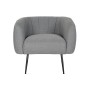 Fauteuil DKD Home Decor Noir Gris Mousse Bois Métal 81 x 75 x 73 cm